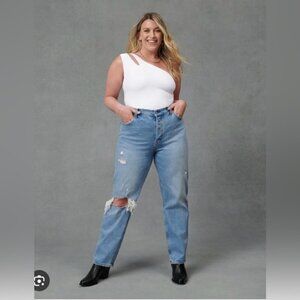 Abercrombie & Fitch curve love the dad high rise size 22 short NEW NWT